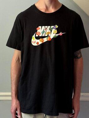 Nike fruit sticker graphic t shirt